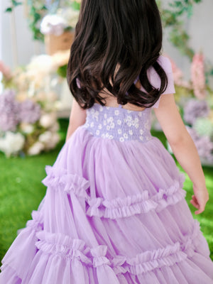 Imogen Long Tutu Dress  | Purple