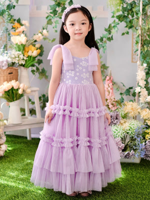 Imogen Long Tutu Dress  | Purple