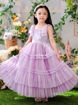 Imogen Long Tutu Dress  | Purple