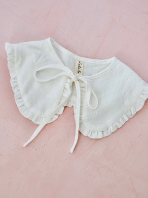 Salome Collar in Off White Broderie