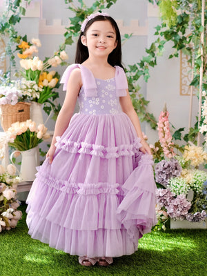 Imogen Long Tutu Dress  | Purple