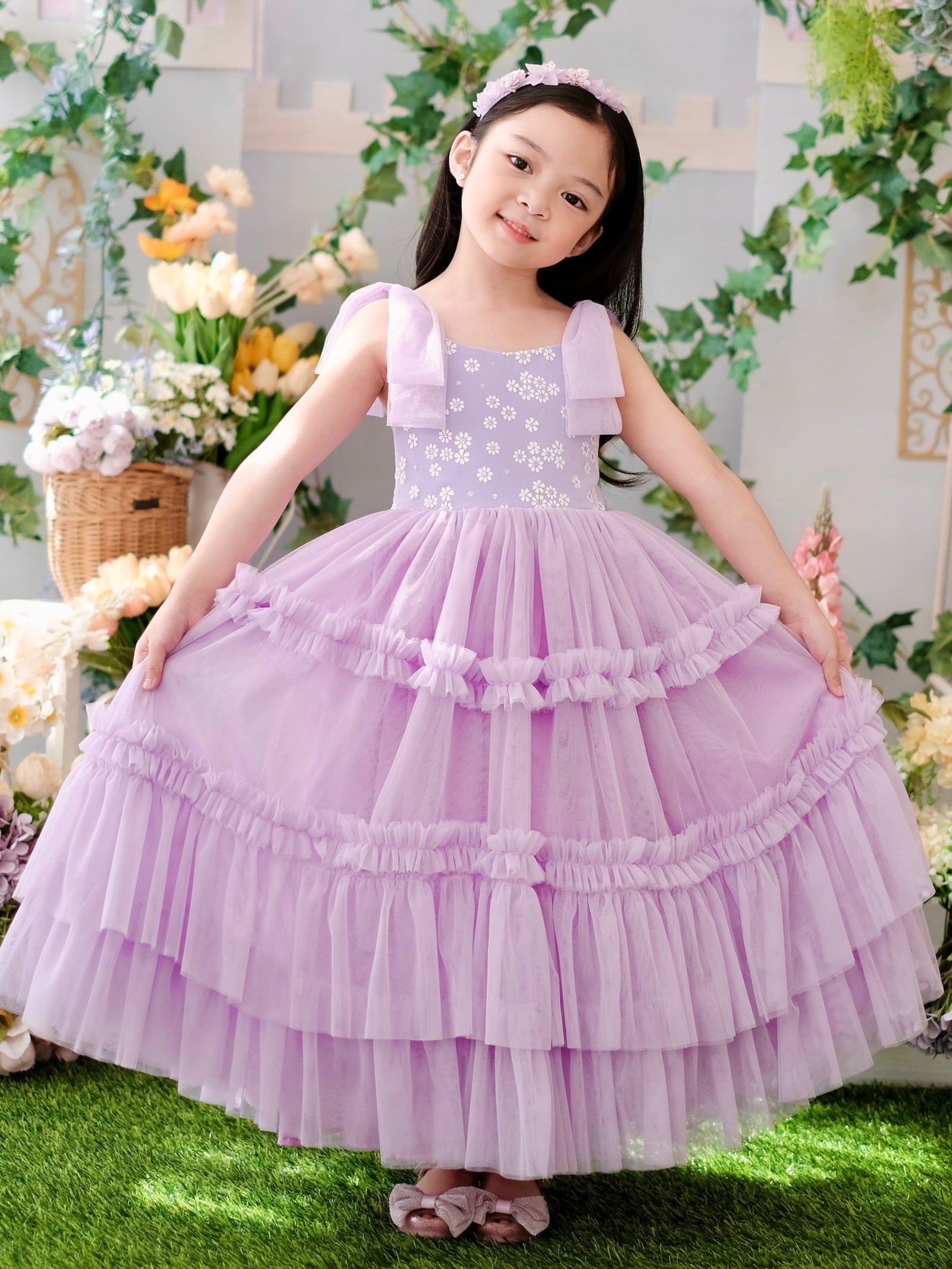 Imogen Long Tutu Dress  | Purple
