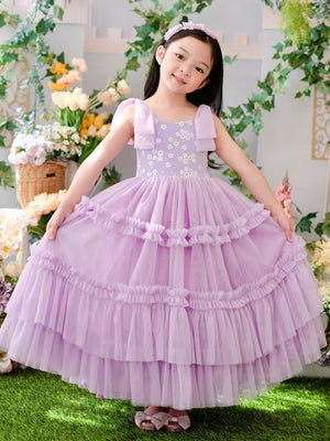Imogen Long Tutu Dress  | Purple