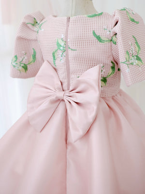 Marcela Filipiniana Dress in Dusty Pink