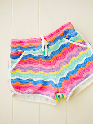 Ringer Shorts | Rainbow Wave