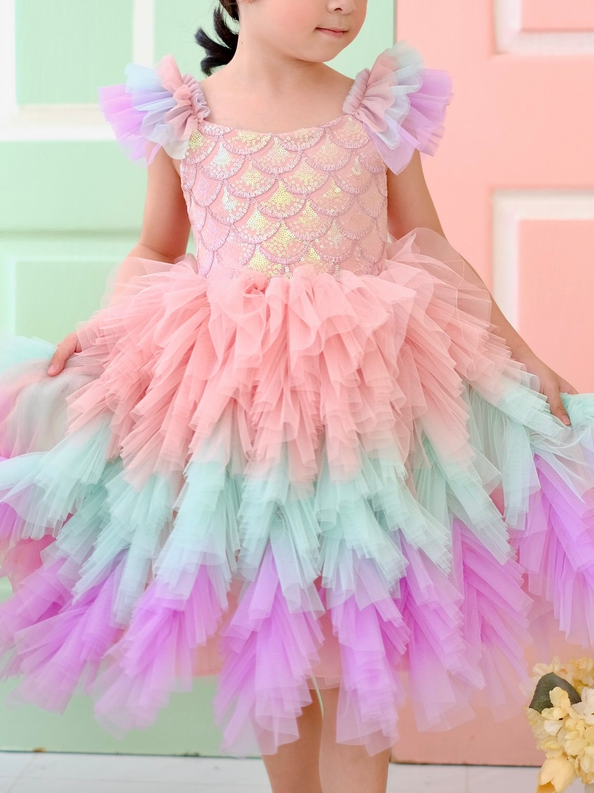 Laurette Mermaid Dress | Pink