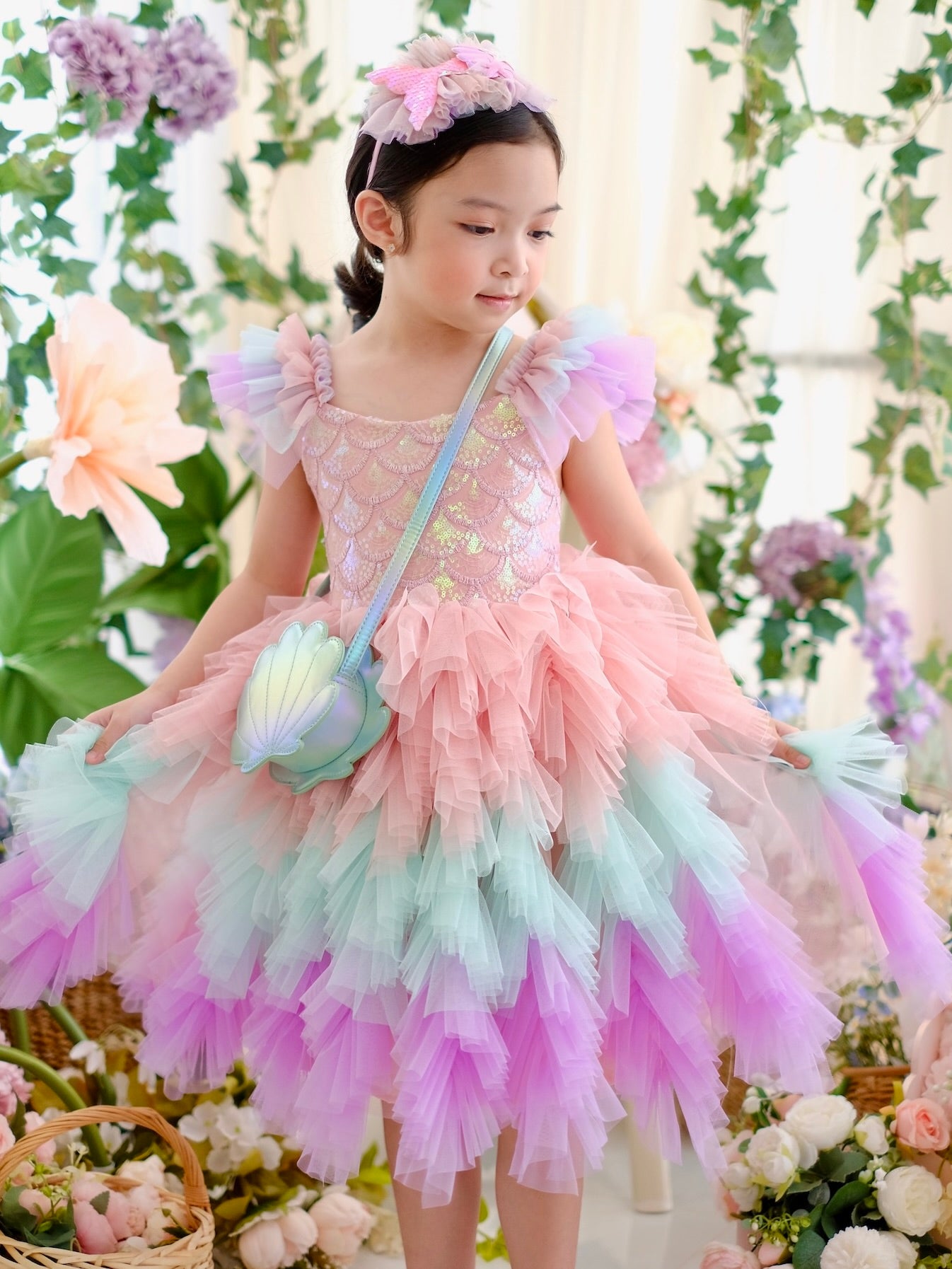 Laurette Mermaid Dress | Pink