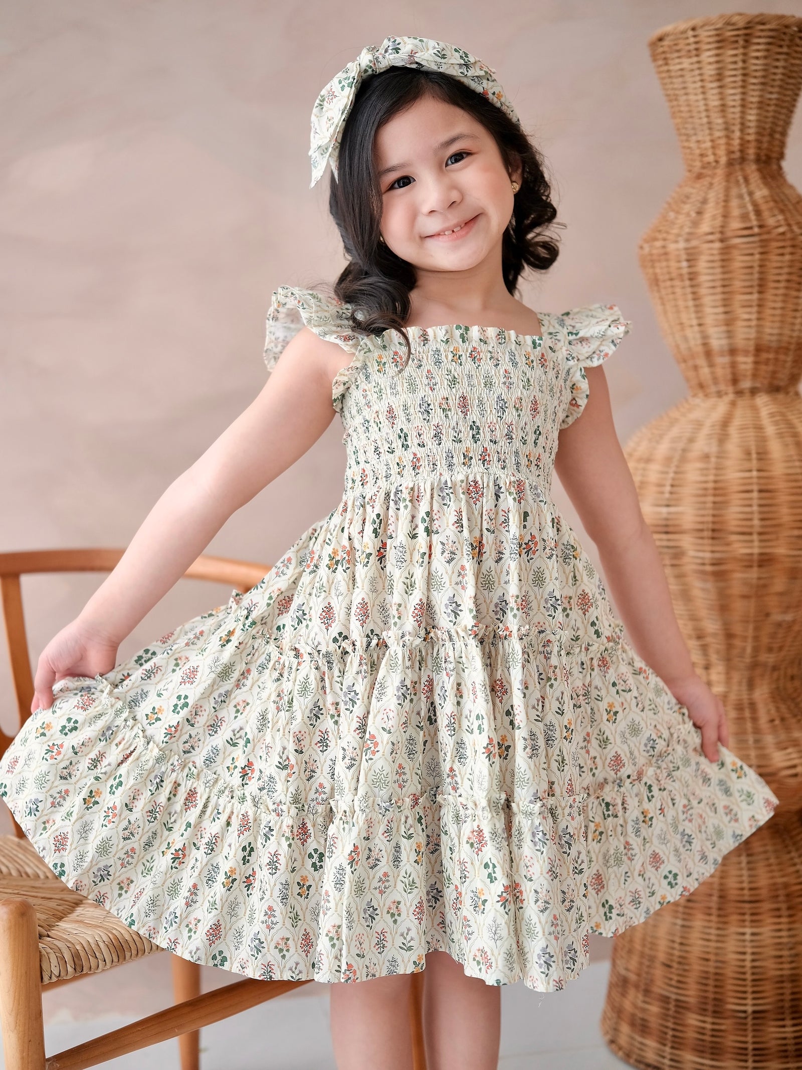 Amina Dress | Floral Mosaic