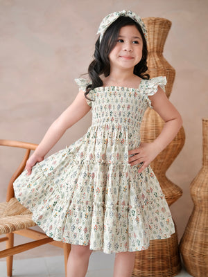 Amina Dress | Floral Mosaic