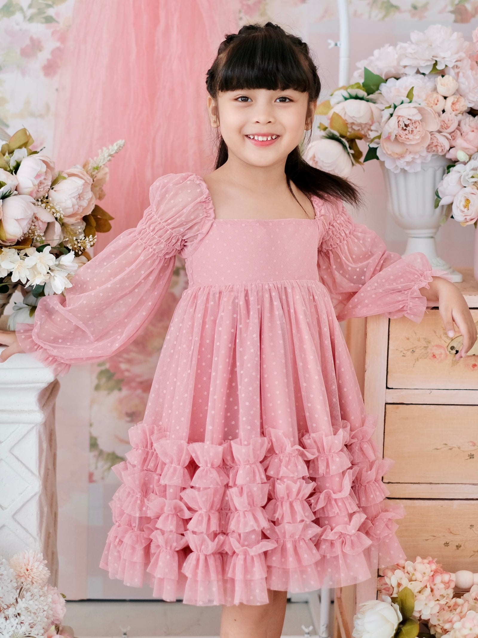 Paisley Doll Dress in Rose