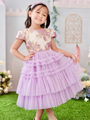 Iveline Midi Tutu Dress | Purple