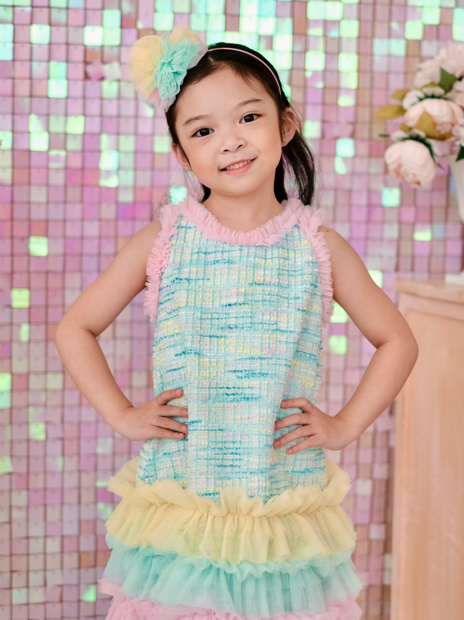 Pom Headband | Yellow, Mint, and Pink