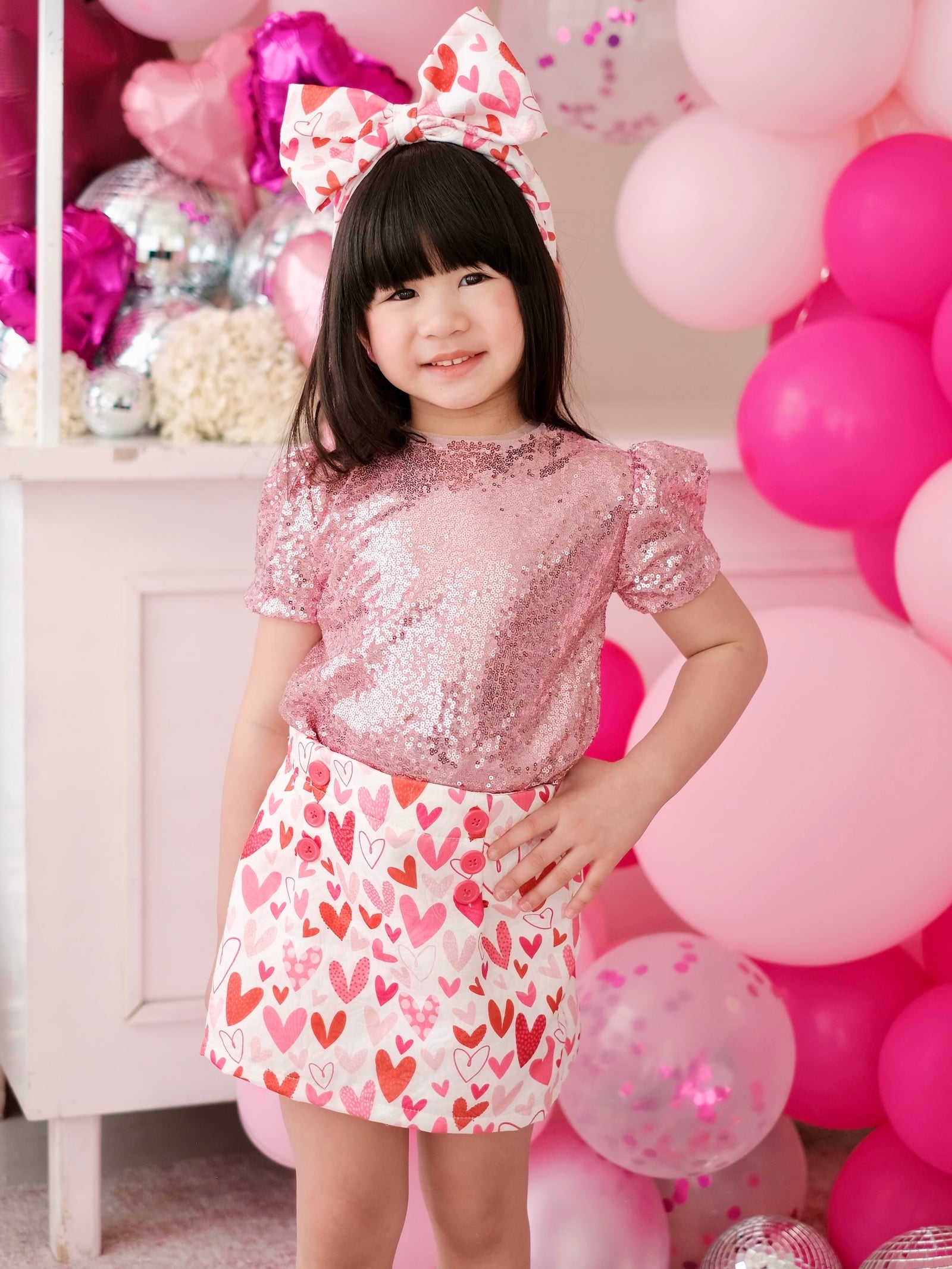 Steffie Skort | Heart Print Jacquard