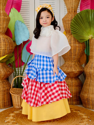 Lana Gingham Skirt | Flag Colors