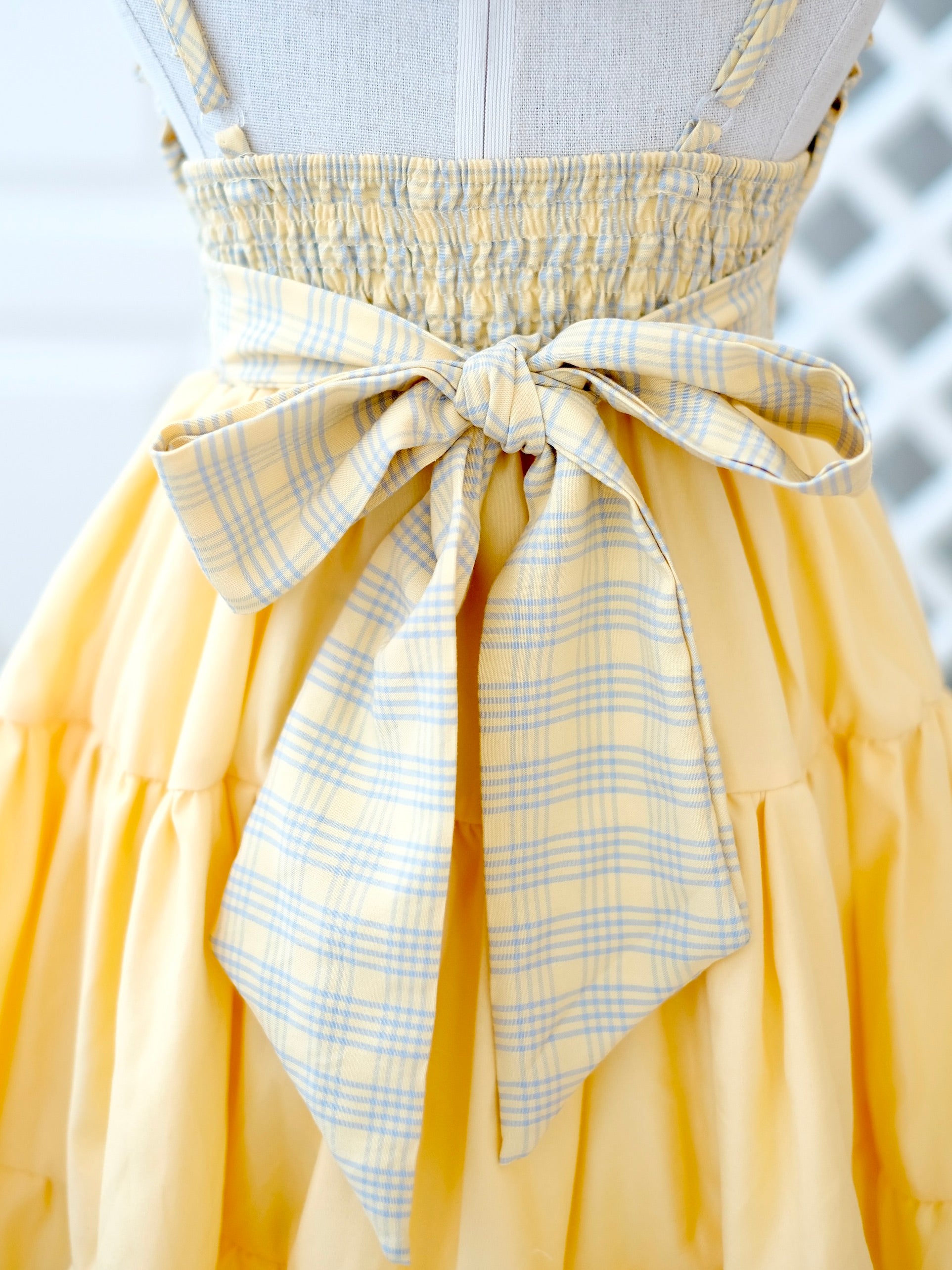 Fernanda Mini Dress | Yellow Check