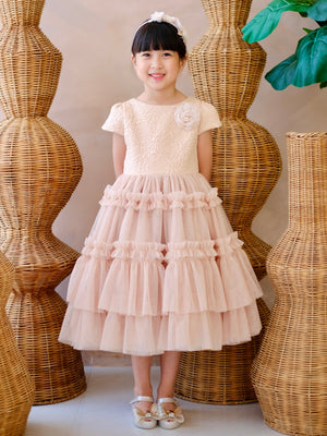 Iveline Midi Tutu Dress | Champagne