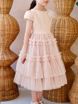 Iveline Midi Tutu Dress | Champagne