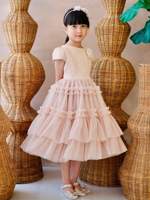 Iveline Midi Tutu Dress | Champagne
