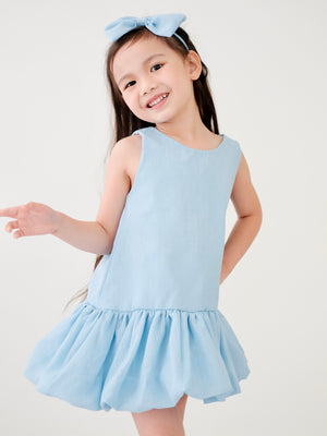 Vania Dress Set with Bow | Baby Blue