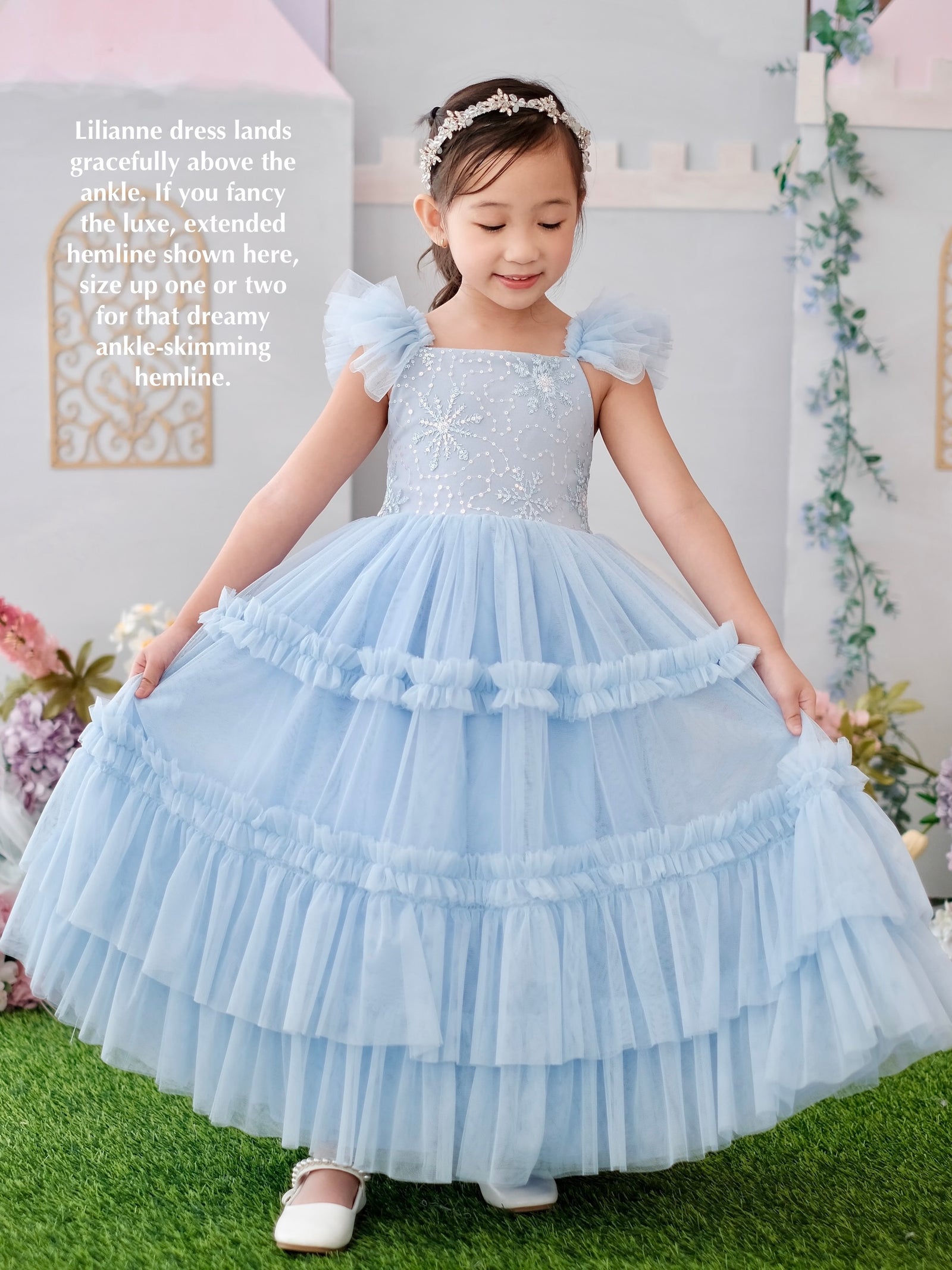 Lilianne Long Midi Dress | Snow Princess