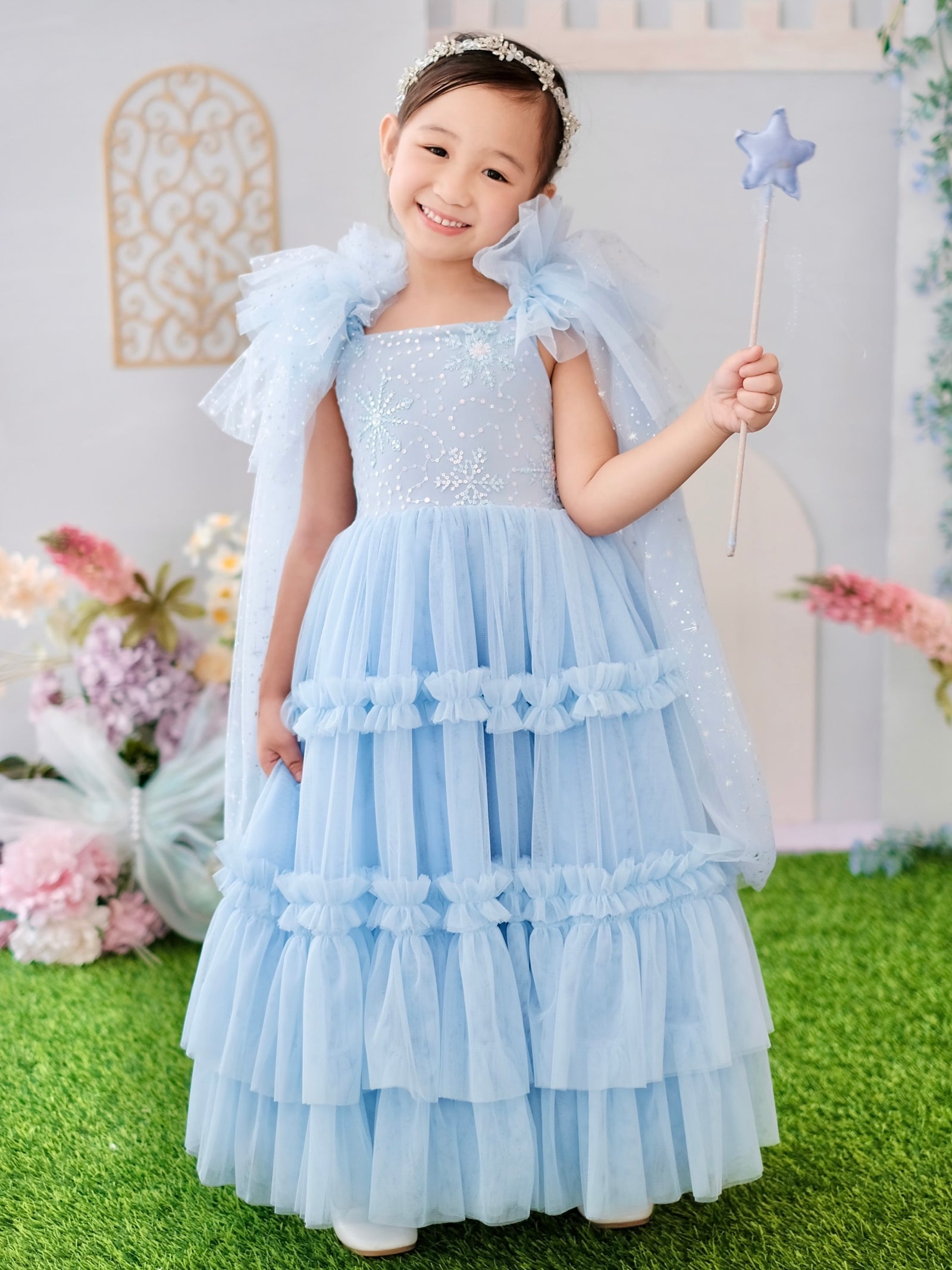 Lilianne Long Midi Dress | Snow Princess