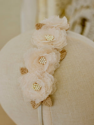 Café au Lait Floral Headband