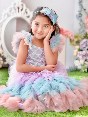 Laurette Mermaid Dress | Purple