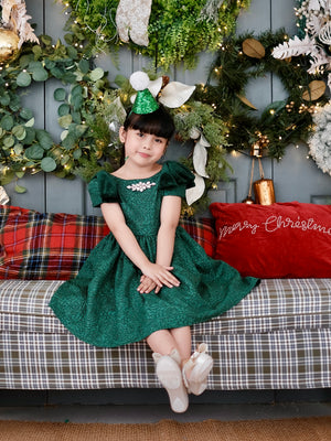 Josie Dress in Hunter Green