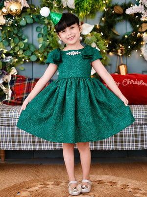 Josie Dress in Hunter Green