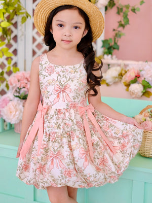 Sandrine Bubble Dress | Bow and Floral