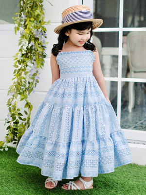 Fernanda Midi Dress in Broderie Anglaise