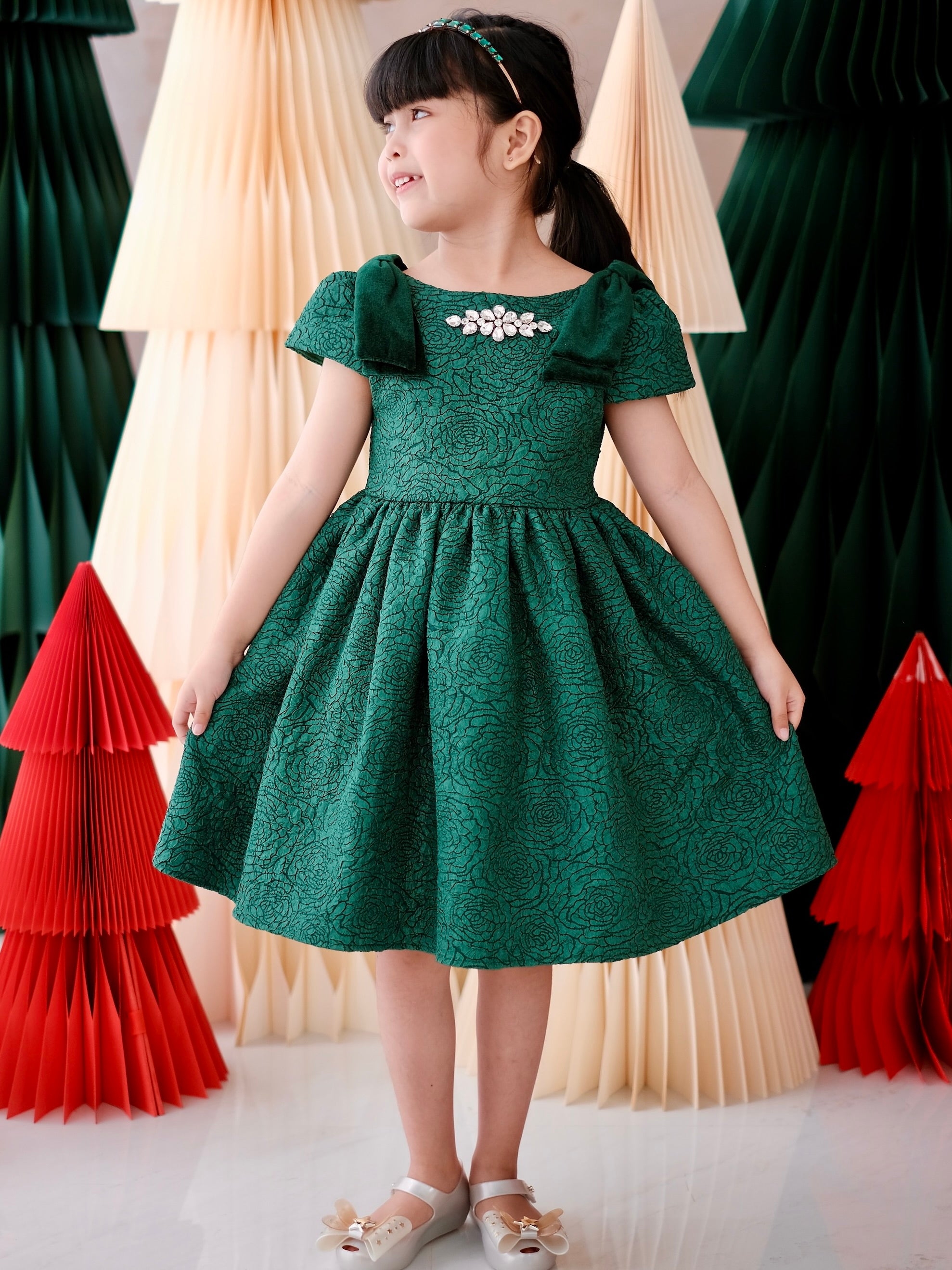 Josie Dress in Hunter Green
