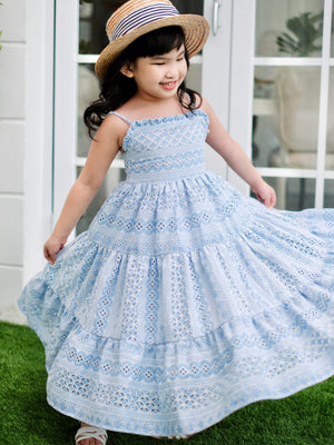 Fernanda Midi Dress in Broderie Anglaise