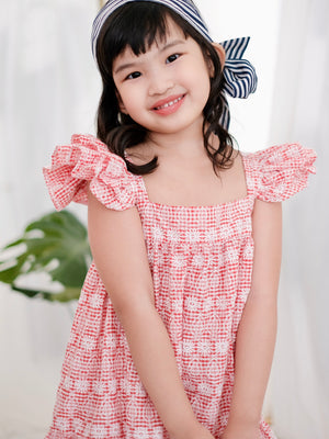 Tilda Dress | Embroidered Gingham