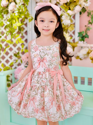 Sandrine Bubble Dress | Bow and Floral