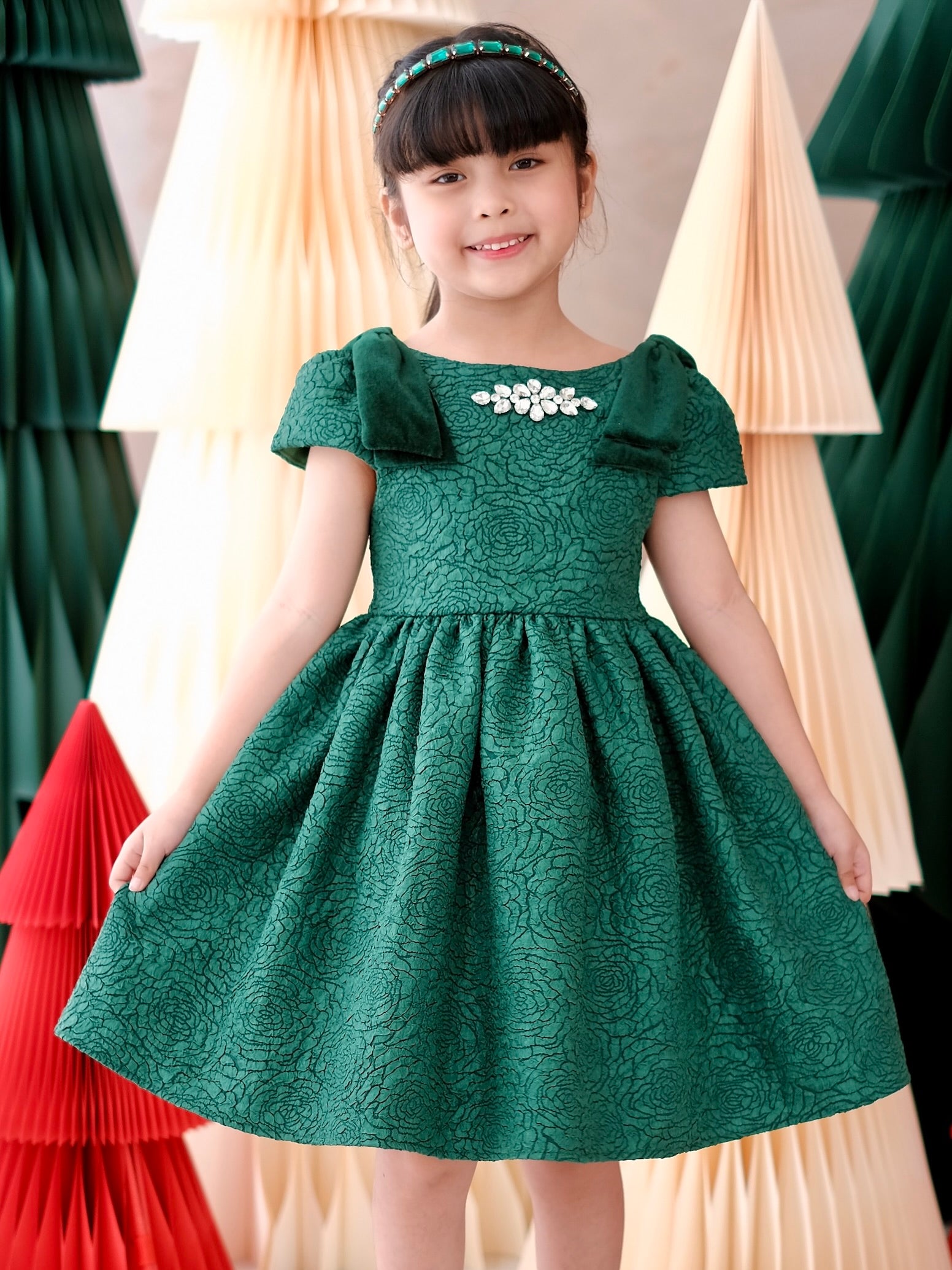 Josie Dress in Hunter Green