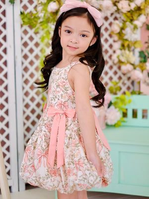 Sandrine Bubble Dress | Bow and Floral
