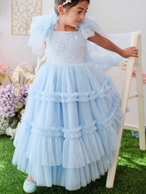 Lilianne Long Midi Dress | Snow Princess