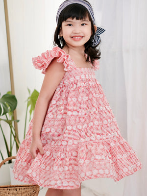 Tilda Dress | Embroidered Gingham