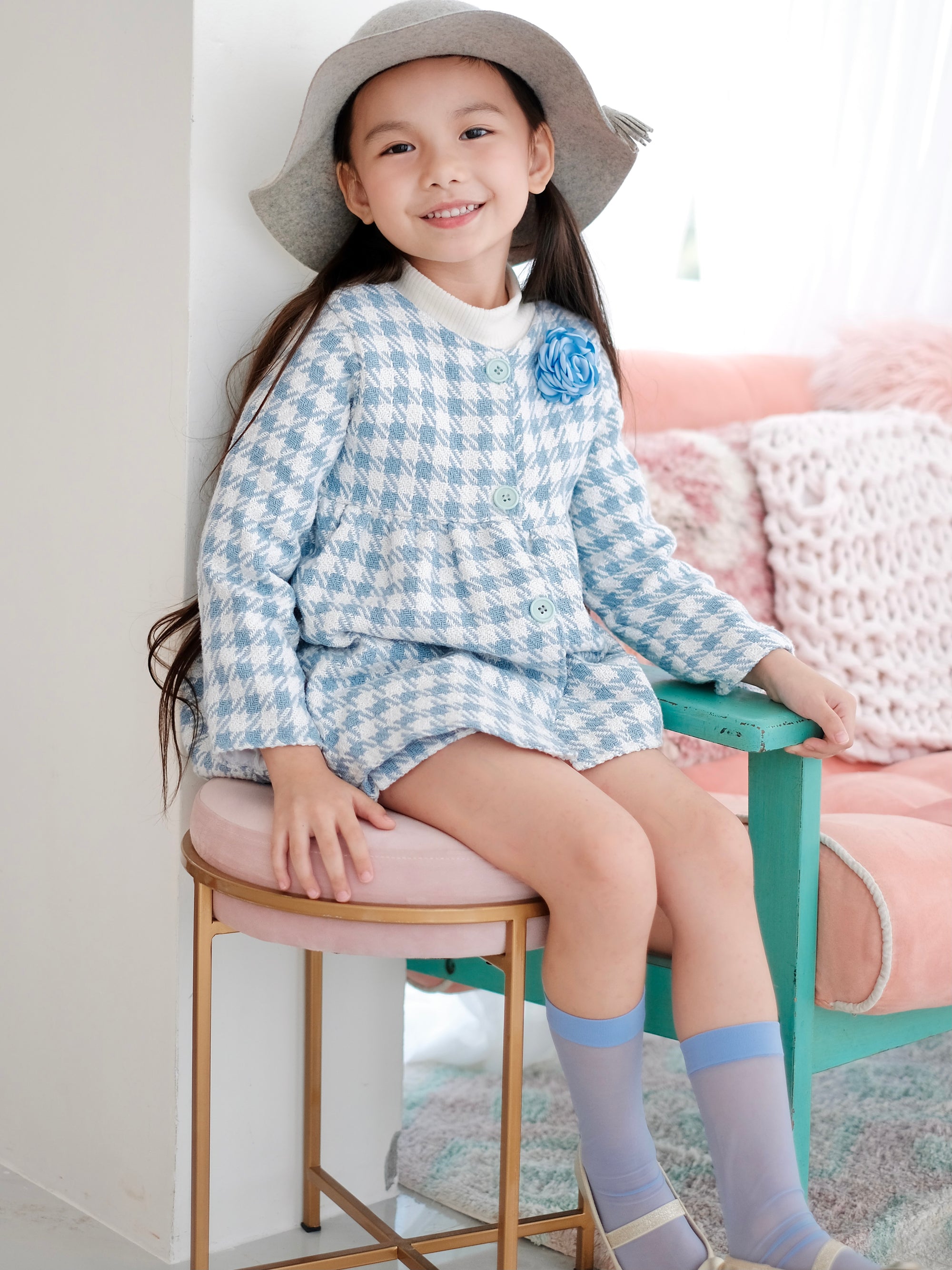 Devin Coat in Powder Blue
