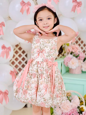 Sandrine Bubble Dress | Bow and Floral