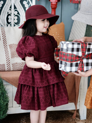 Pascalle Dress | Broderie Anglaise |  Raspberry
