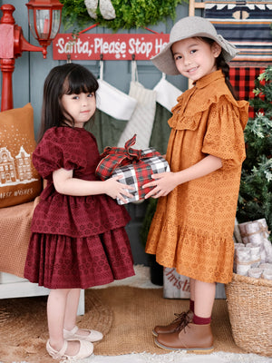 Pascalle Dress | Broderie Anglaise |  Raspberry