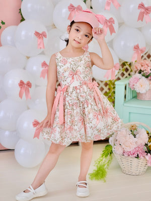 Sandrine Bubble Dress | Bow and Floral