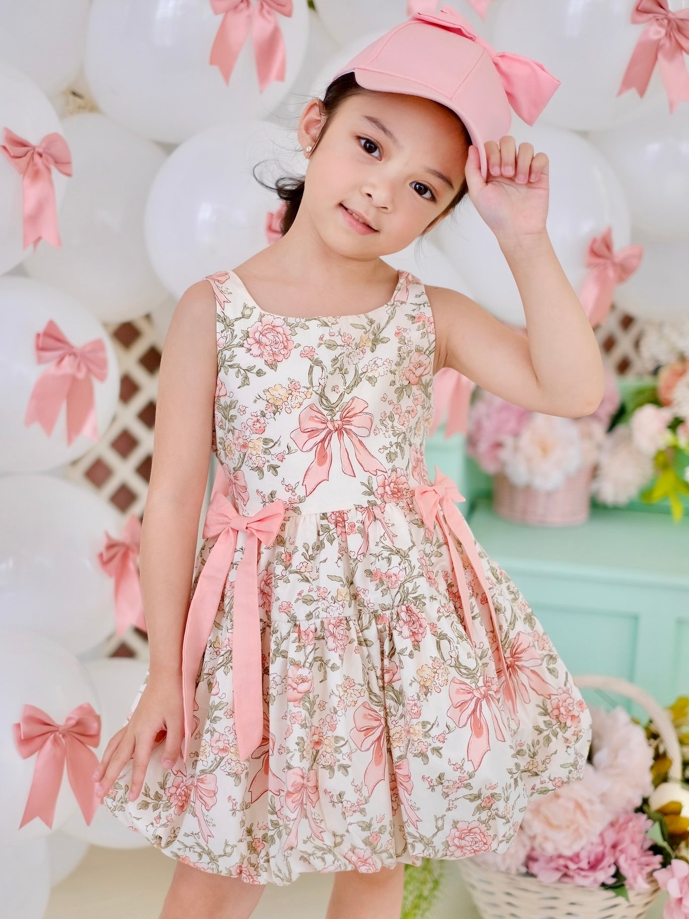 Sandrine Bubble Dress | Bow and Floral