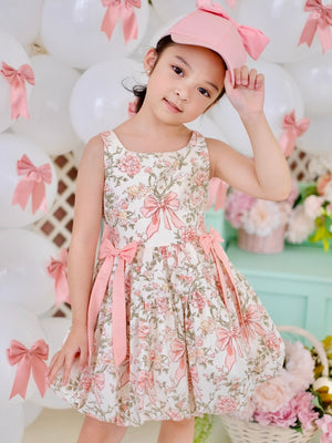 Sandrine Bubble Dress | Bow and Floral