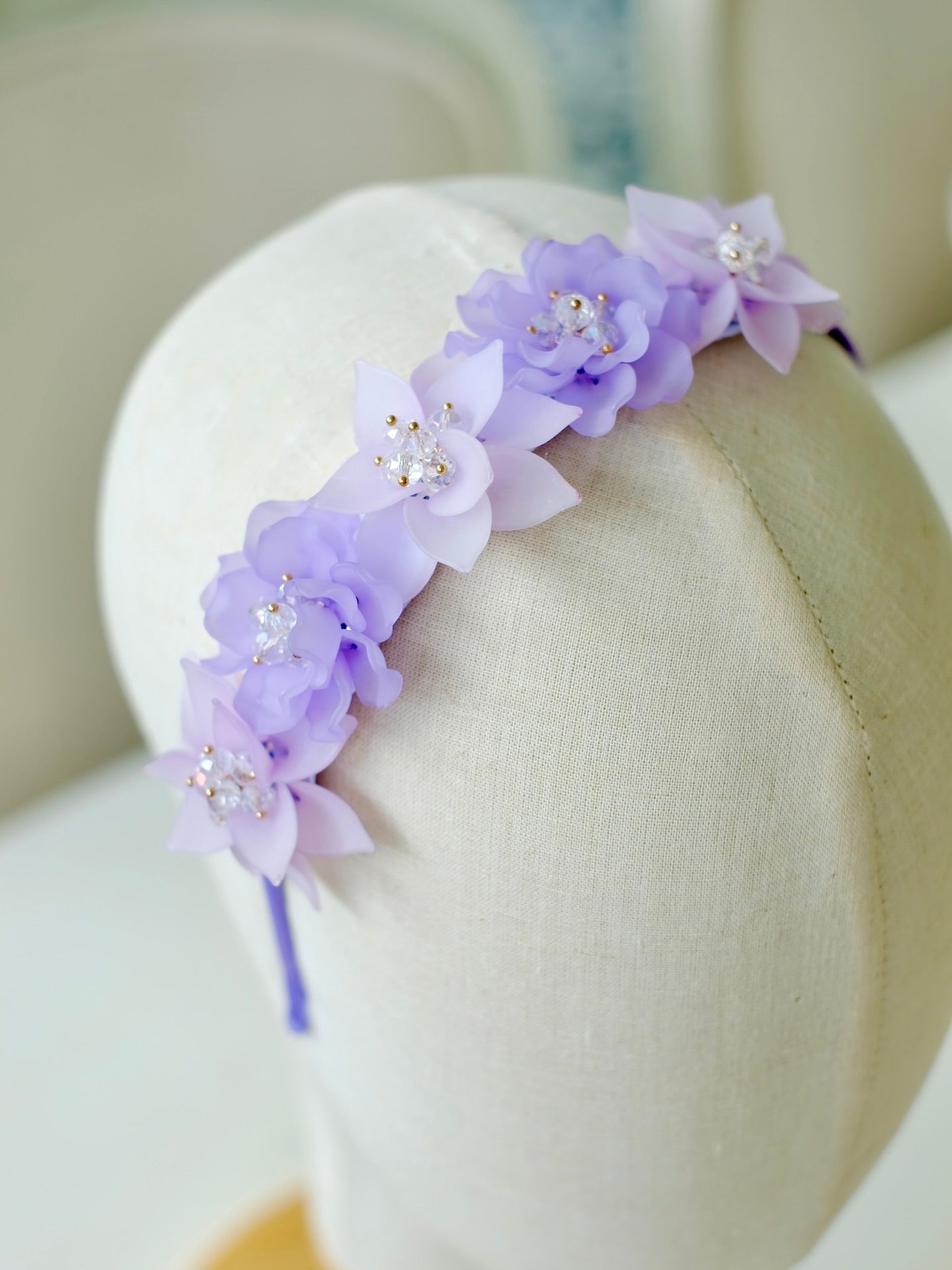 Frosted Floral Headband | Purple