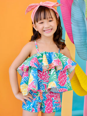 Clio High-waisted Shorts | Pineapple