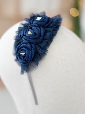 Ruffled tulle headband | Floral