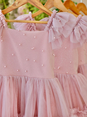 Lilianne Long Midi Dress | Dusty Pink